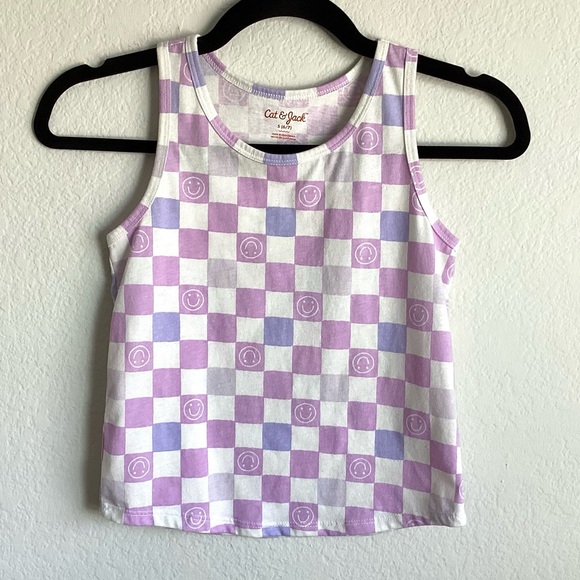 \Cat & Jack\ Kid’s Checkered Smile Tank - Picture 1 of 11